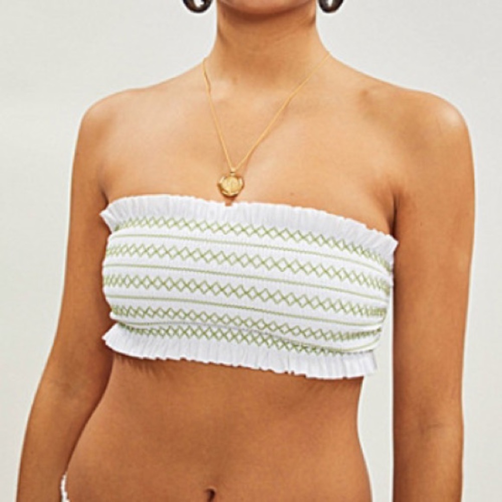 Tory Burch Costa Bandeau Bikini Top - Picture 7 of 8